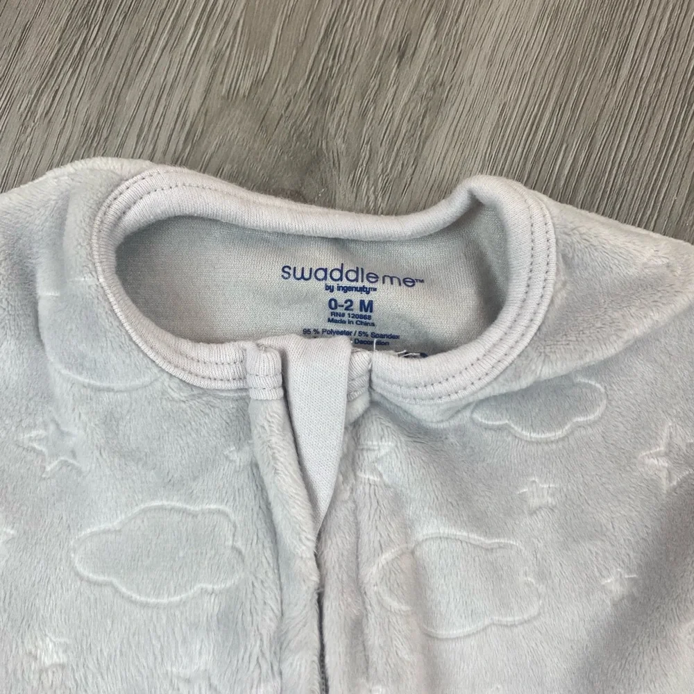 Swaddle Me 0-2 months Ingenuity Pod Swaddle Wrap in Velboa Clouds & Stars‎
